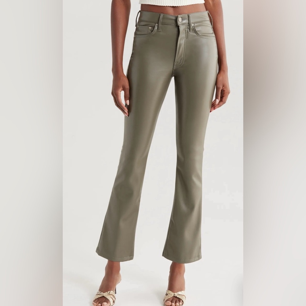 Mother Insider Flood Faux Leather Pants